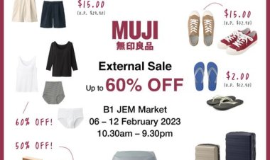 Muji JEM external sale save up to 60% off Garment and household items till 12 Feb