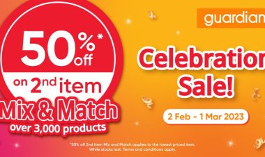 Guardian 50% off on 2nd item mix and match over 3000 products till 1 Mar