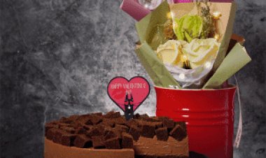 Cat and The Fiddle Valentine's deals from $49.90 cake and flowers preorder now