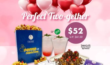 Cathay Cineplexs Valentine Perfect two-gather @ $52 (UP $61.50) couple movie set till 14 Feb