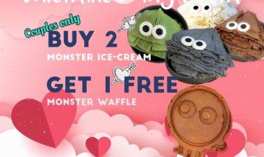 Roji Monster Valentine event buy 2 ice cream free 1 waffle for couple only