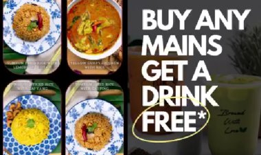 Tuk Tuk Cha free drink when you purchase selected mains and outlets till 5 Mar