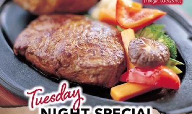 Jack Place Sizzling Ribeye Steak @ $18 (180g , UP $25.50) every Tuesday Night