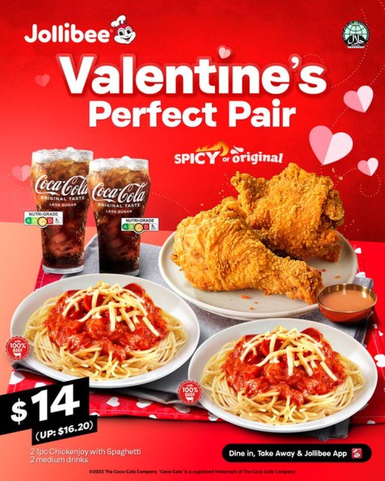 Jollibee Valeentine perfect pair meal @ $14 (UP $16.20)