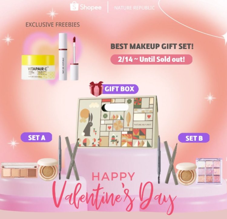 Nature Republic @ Shopee or Lazada make up gift set promotion get special freebies too