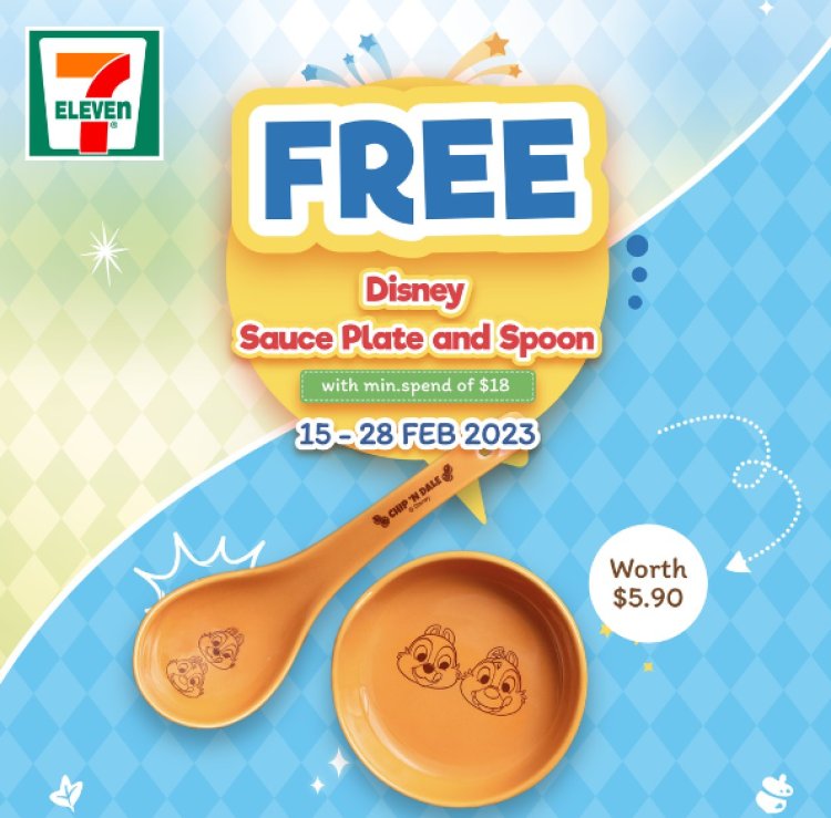 7 Eleven free Disney Sauce Plate and Spoon @ $5.90 when you spend $18