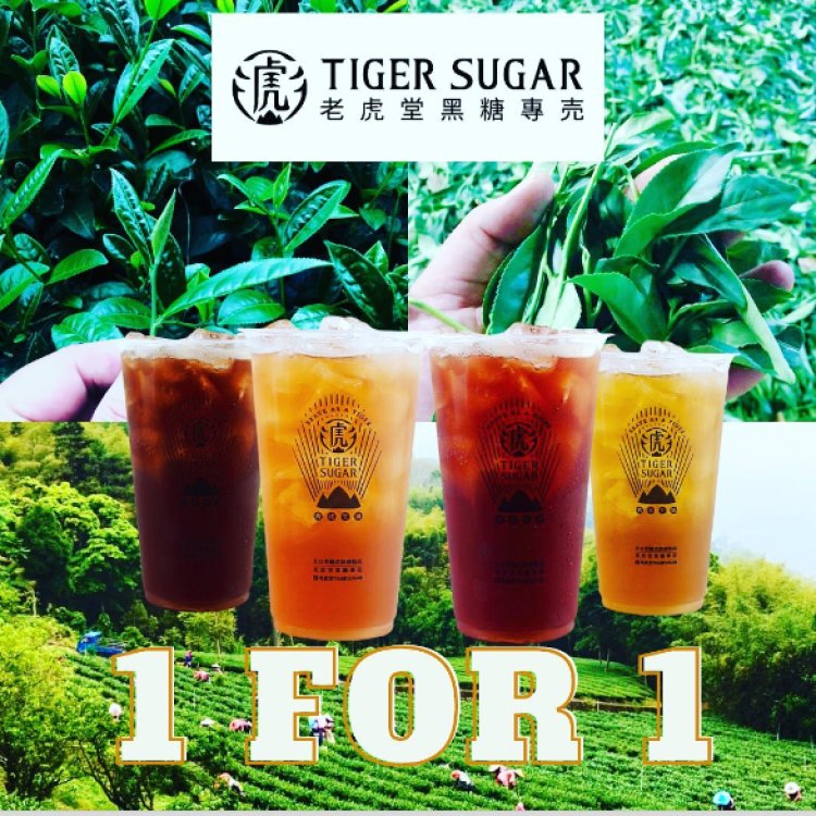 Tiger Sugar 1 for 1 pure tea series at all outlets for limited time only
