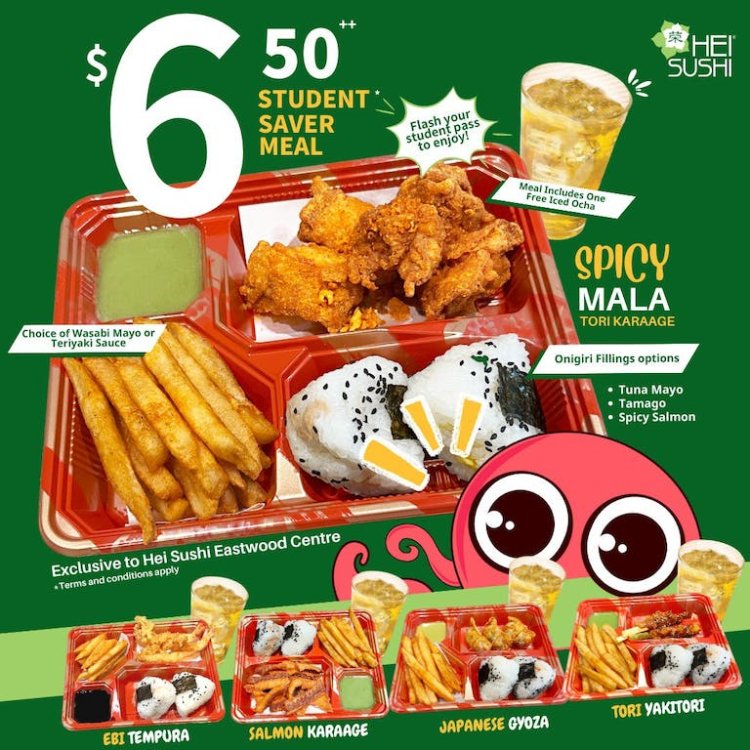 Hei Sushi student meal @ $6.50 Eastwood outlet
