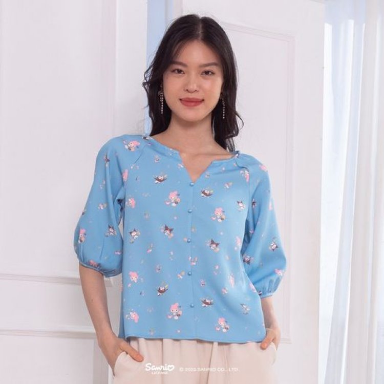 L'zzie My Melody and Kuromi spring party shirt @ enjoy $22 off buy 2 free 1 top bundle till 1 Mar
