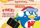 Don Don Donki free duffle bag with minimum $100 spend in a single receipt at Shopee till 31 March