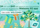 Watsons app $4 off with $40 spend on first app purchase