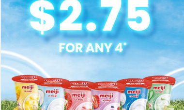Meiji yogurt @ $2.75 for 4 at leading supermarkets till 31 March