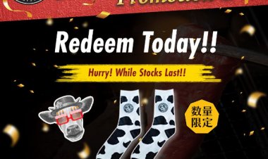 Yakiniku Like 3rd anniversary free socks with min spend $40