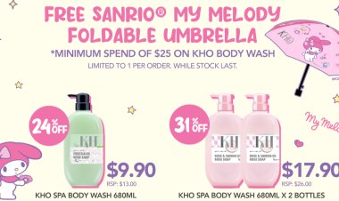 Walch @ Shopee free My Melody umbrella with min spend $25 on KHO body wash
