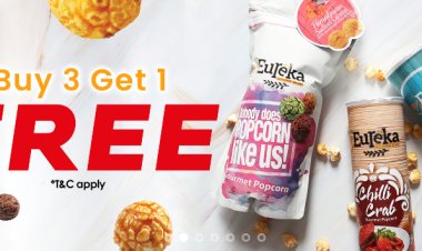 Eureka snacks buy 3 free 1 x 90g popcorn limited time promotion