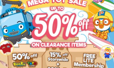 Pororo and Tayo’s Mega Toy Sale up to 50% off from 10 – 19 March