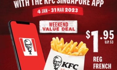 KFC @ $1.95 for regular french fries weekend deal till 31 March