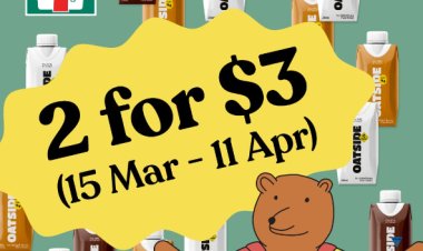 7 eleven Oatside oatmilk 2 for $3  till 11 April