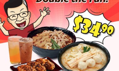 Tamjai Samgor Mixian save 13% for Double Up Combo suitable for 2 pax @ $34.90