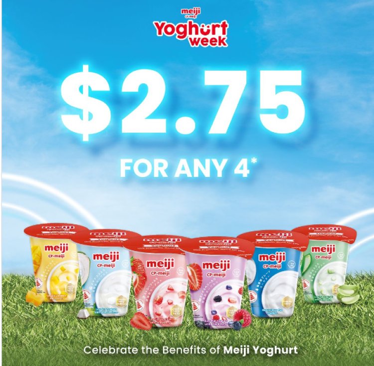 Meiji yogurt @ $2.75 for 4 at leading supermarkets till 31 March