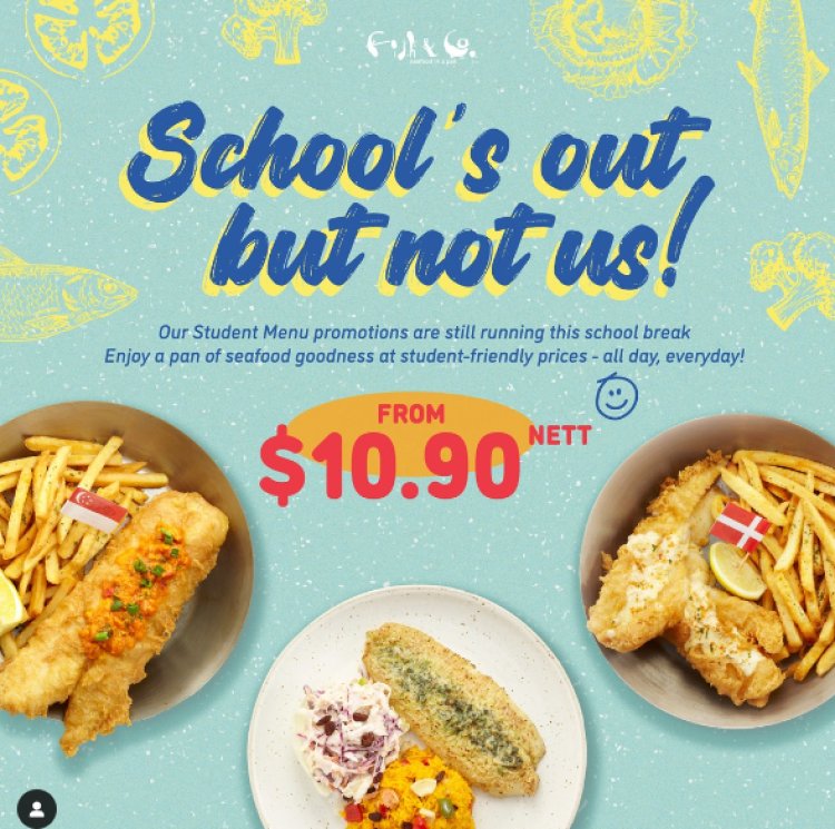 Fish & Co student menu from @ $10.90 nett