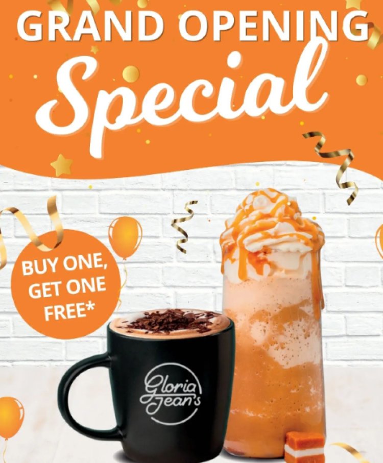 Gloria Jeans Coffee buy 1 free 1 at Republic Plaza grand opening till 22 March
