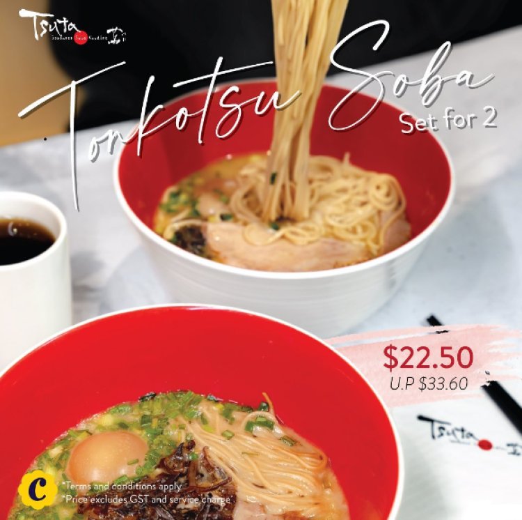Tsuta Tonkutsu Soba for 2 pax @ $22.50 on Chope at Takashimaya outlet only till 22 Apr