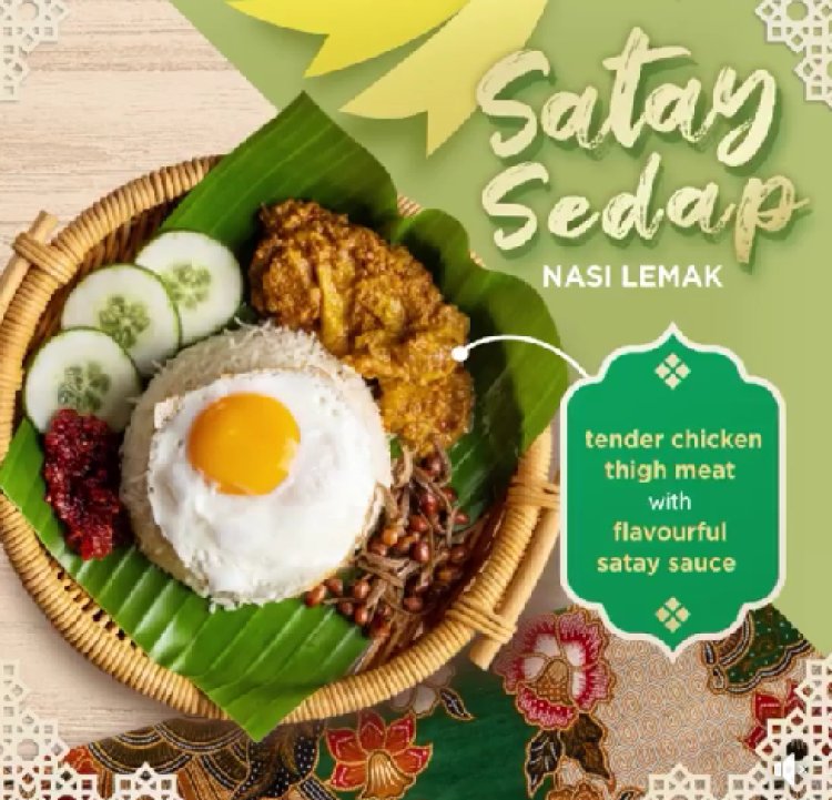 Crave Satay Sedap Nasi Lemak available at all stores now