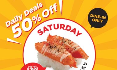 Genki Sushi 50% off Kani Black Pepper @$1.45 today only 22 April