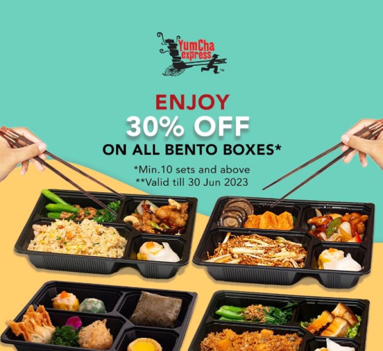 Yumcha Express 30% off all bento sets when you buy 10 sets and more