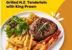 Collins 50% off Grilled NZ Tenderloin with King Prawn at The Woodleigh Mall  till 31May