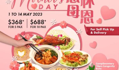 Peach Garden Mother Day set menu @ $368+ for 5 pax or $388+ for 10 pax
